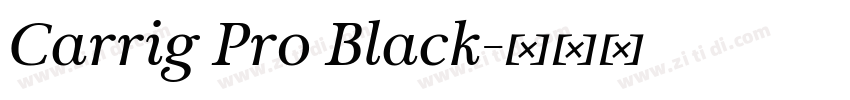 Carrig Pro Black字体转换